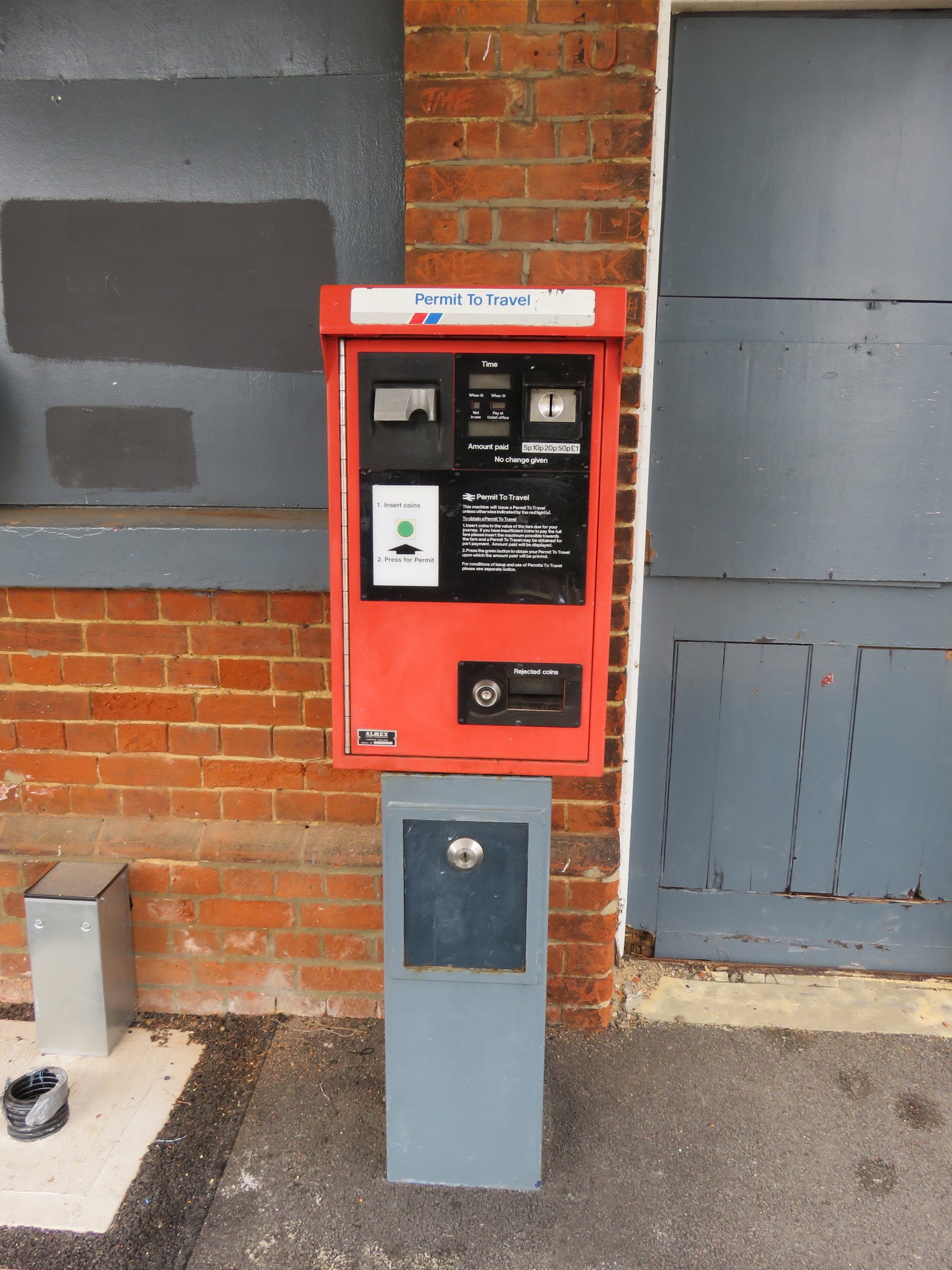 PERTIS machine at Cressing railway station.