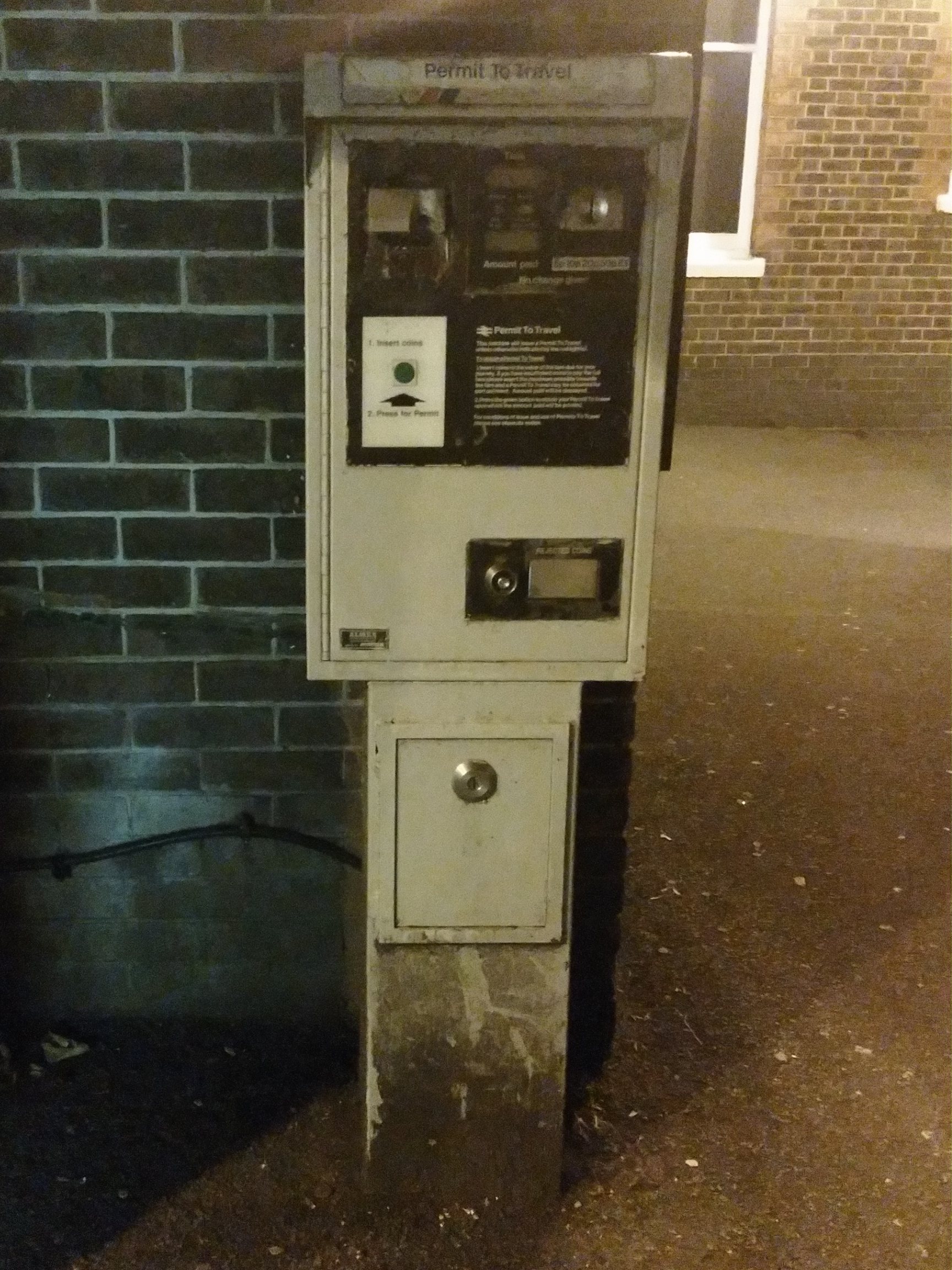 PERTIS machine at Cheam railway station.