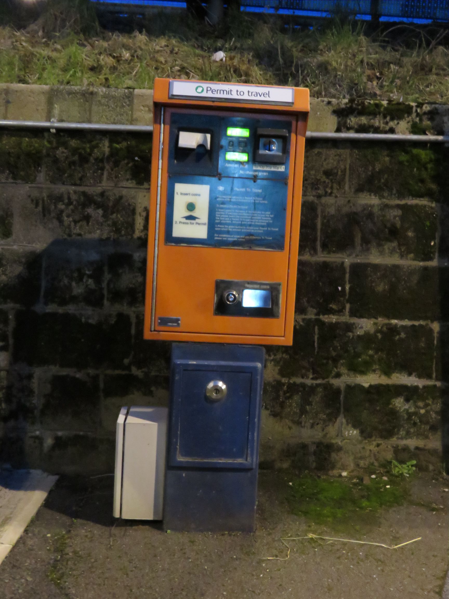 PERTIS machine at Cosford railway station.