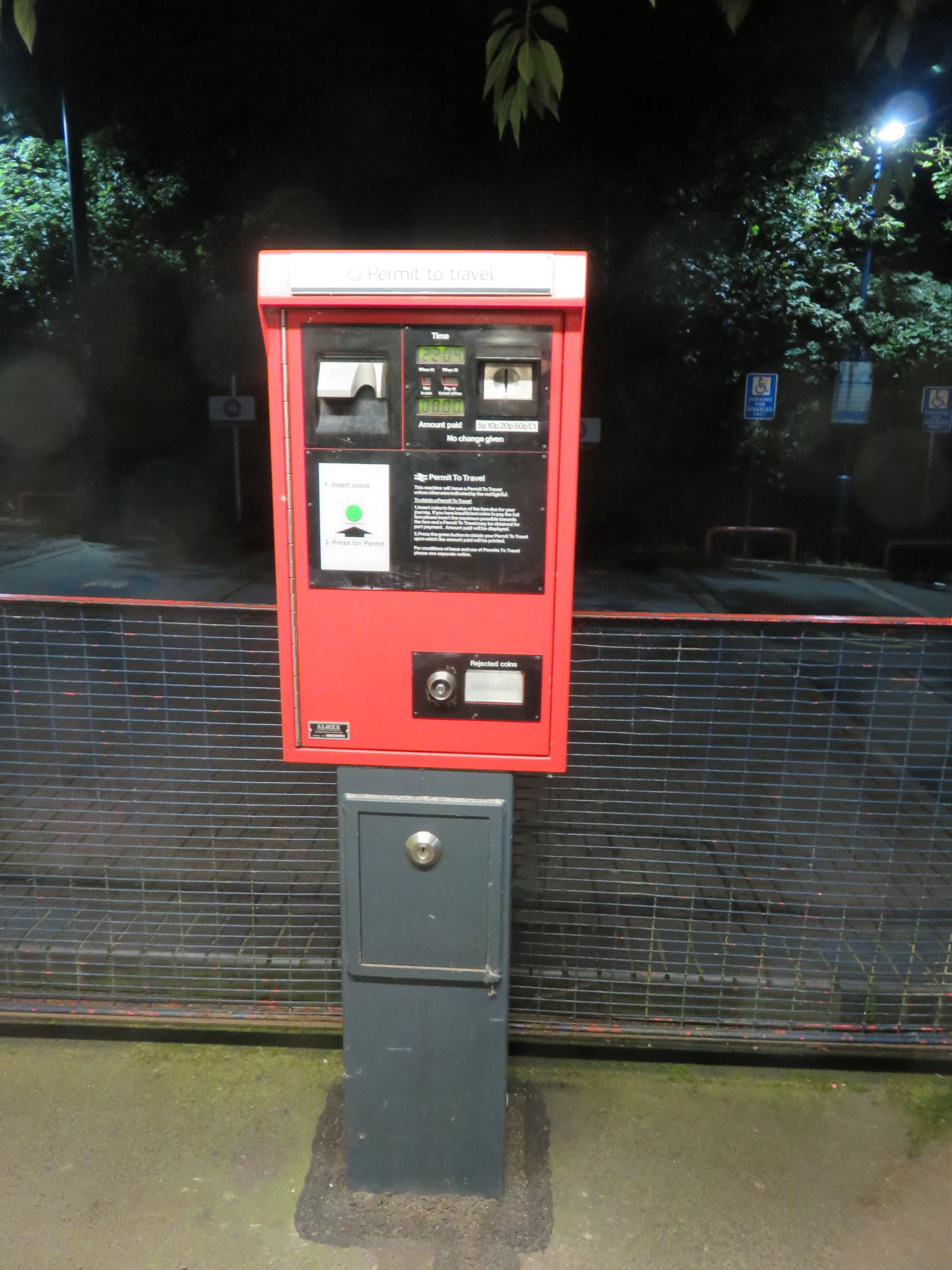 PERTIS machine at Dudley Port railway station.