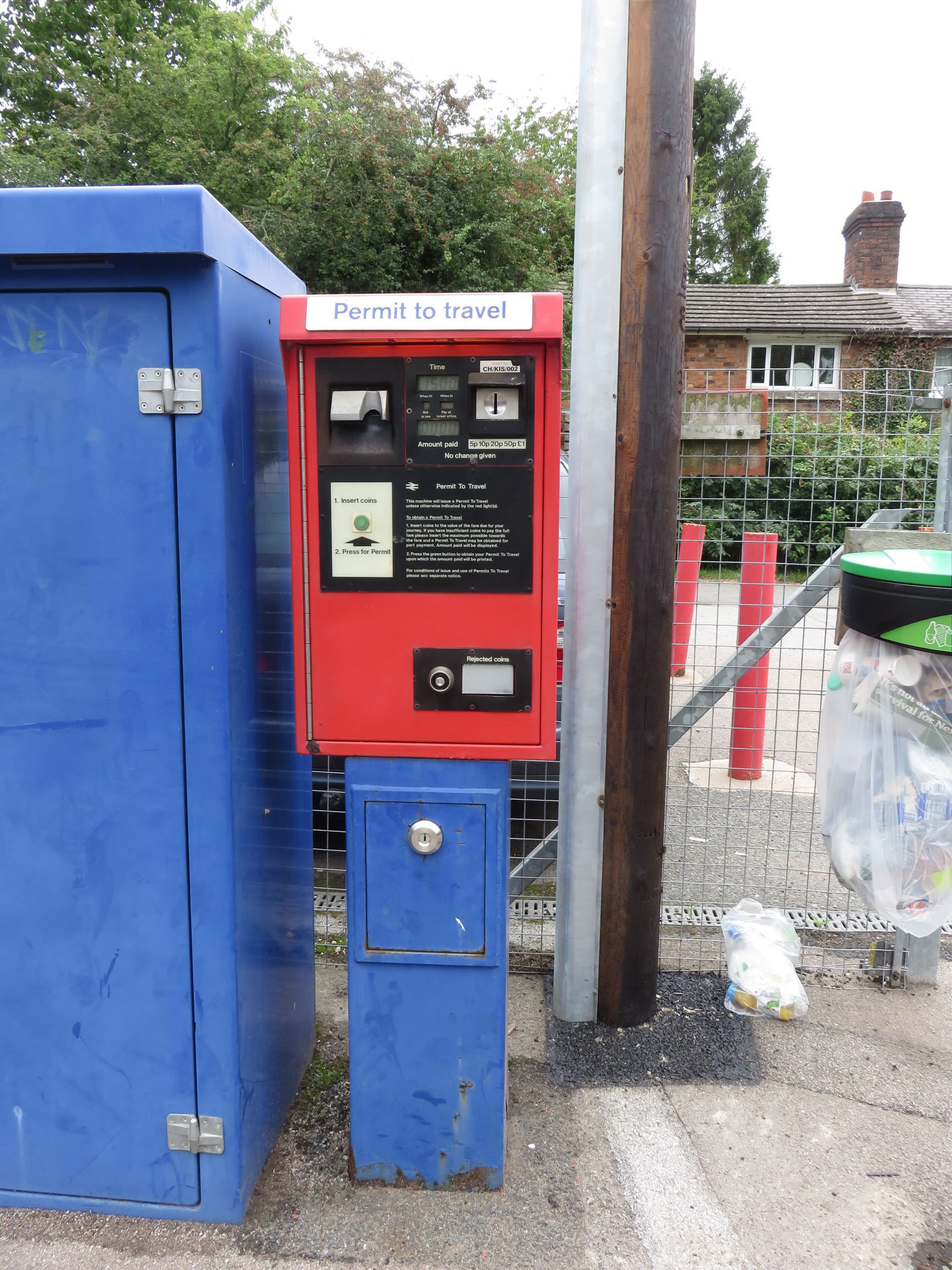 PERTIS machine at Hatton railway station.