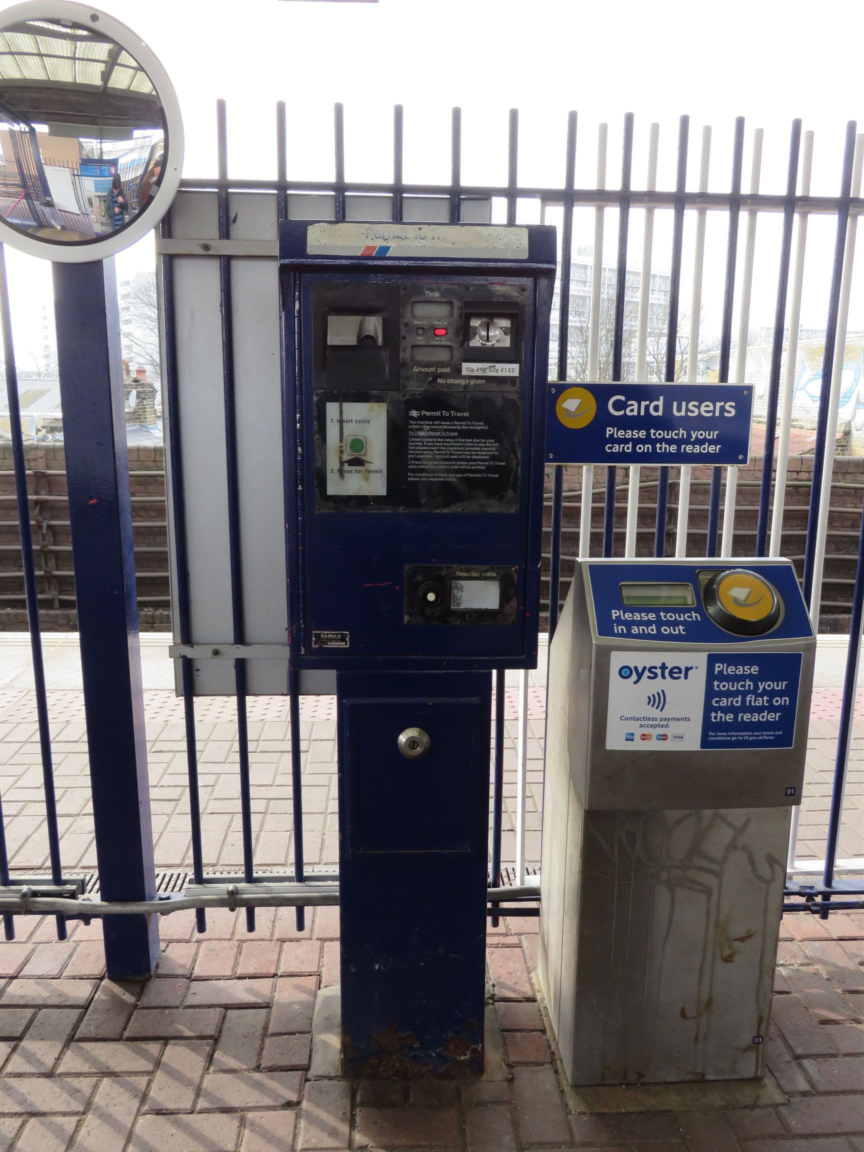 PERTIS machine at Loughborough Junction railway station.