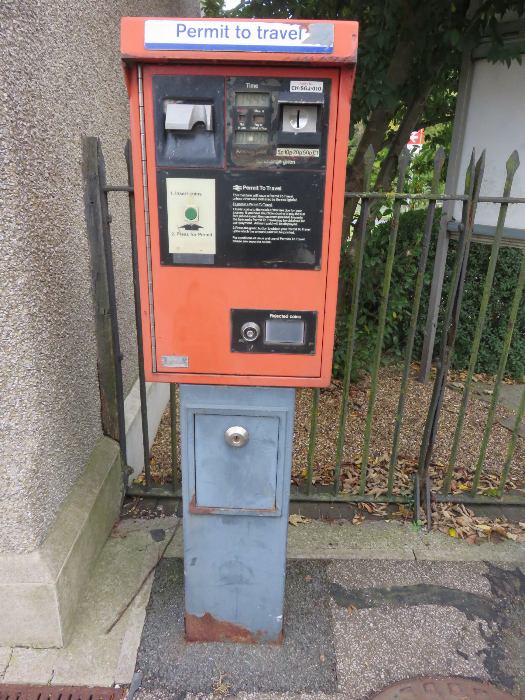 PERTIS machine at Little Kimble railway station.