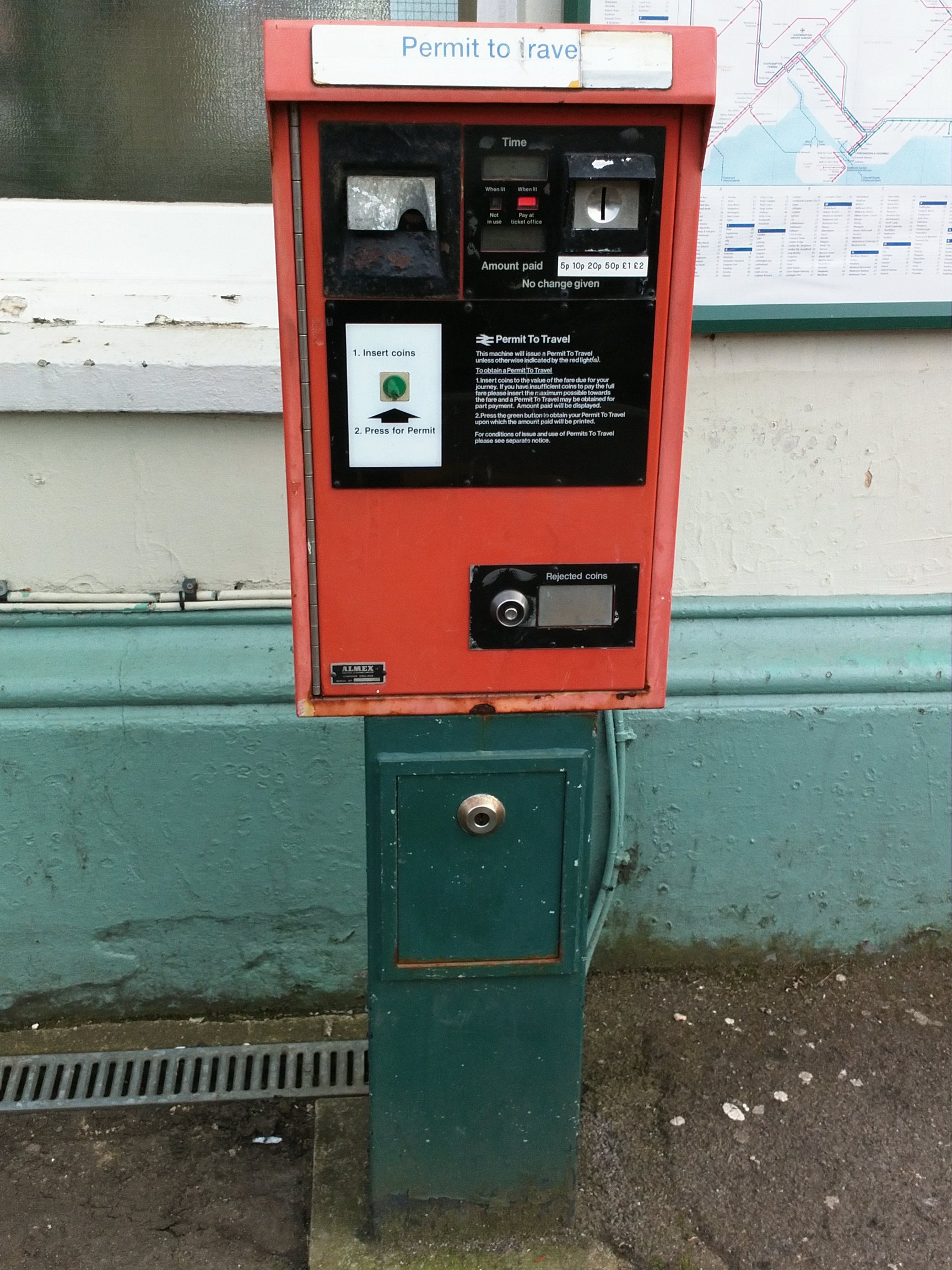 PERTIS machine at Portslade railway station.