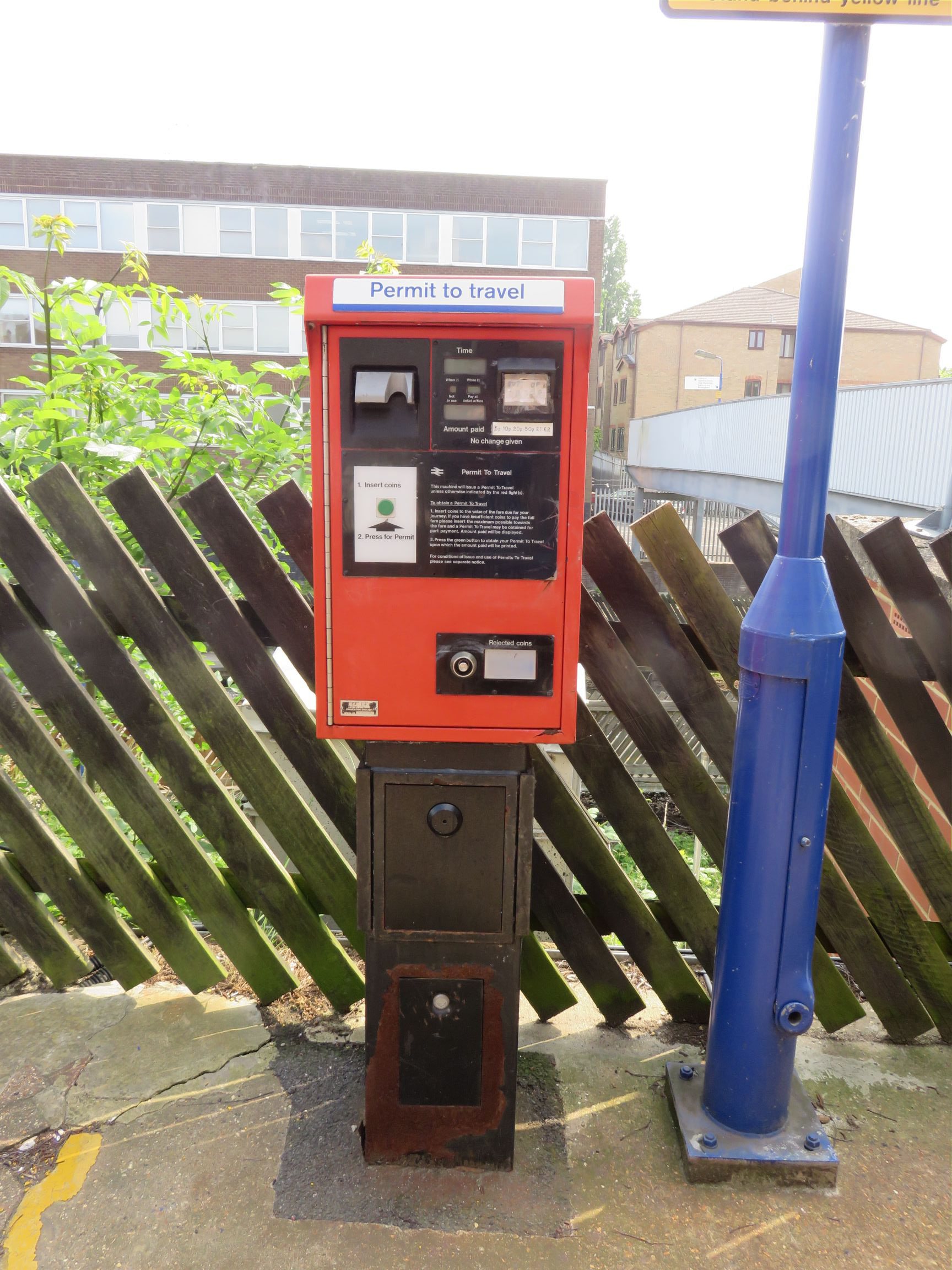 PERTIS machine at Sudbury Hill Harrow railway station.