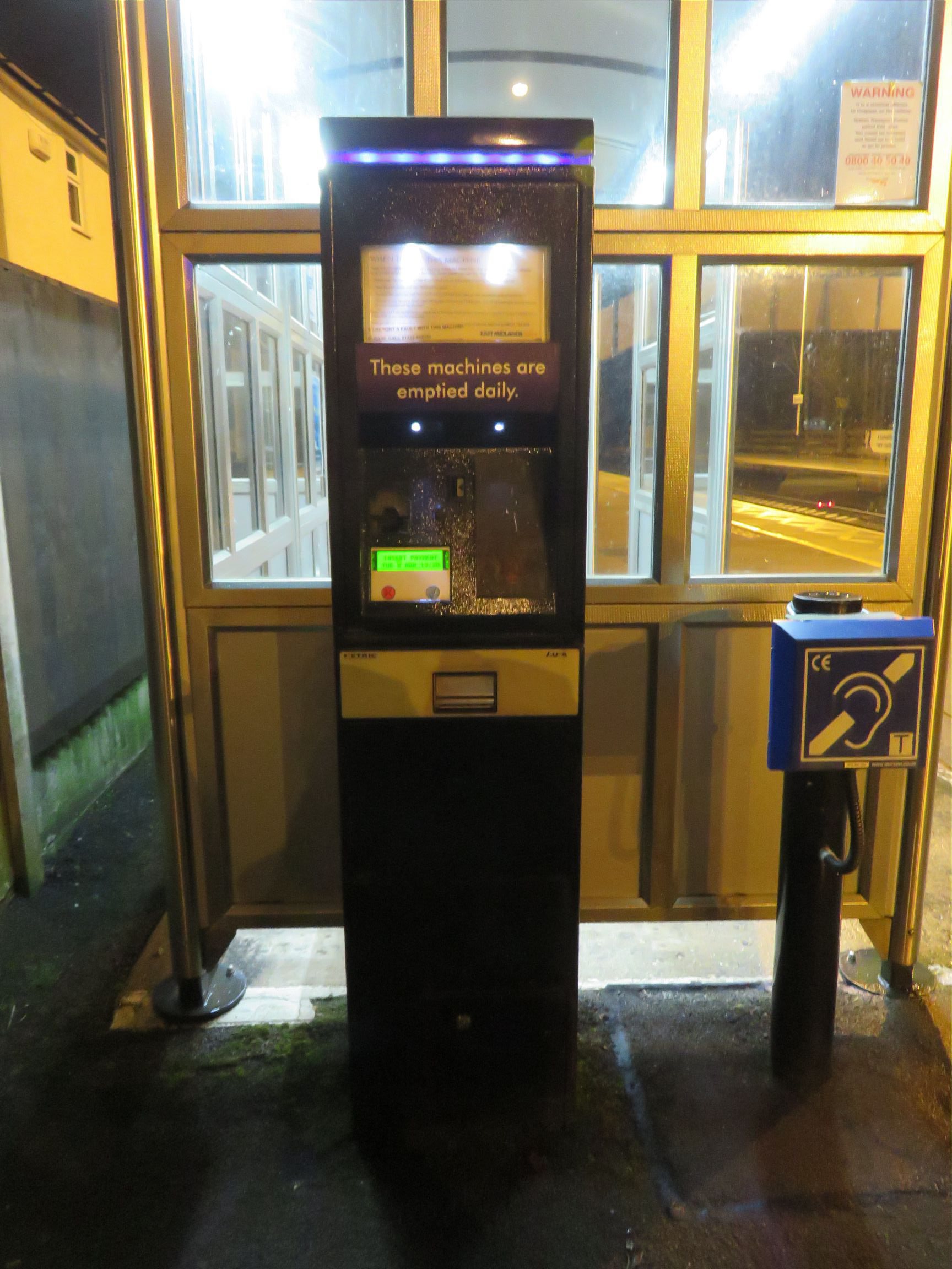 PERTIS machine at Spondon railway station.