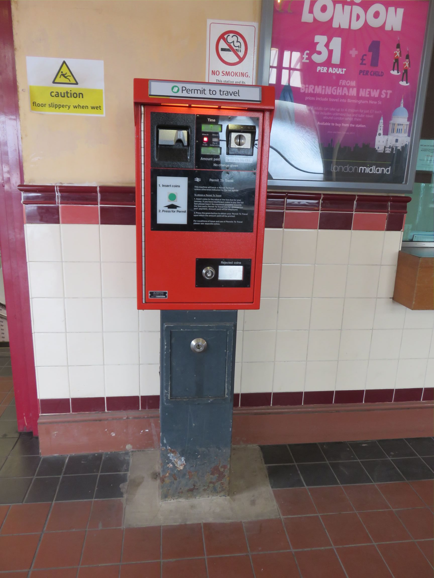 PERTIS machine at Tyseley railway station.