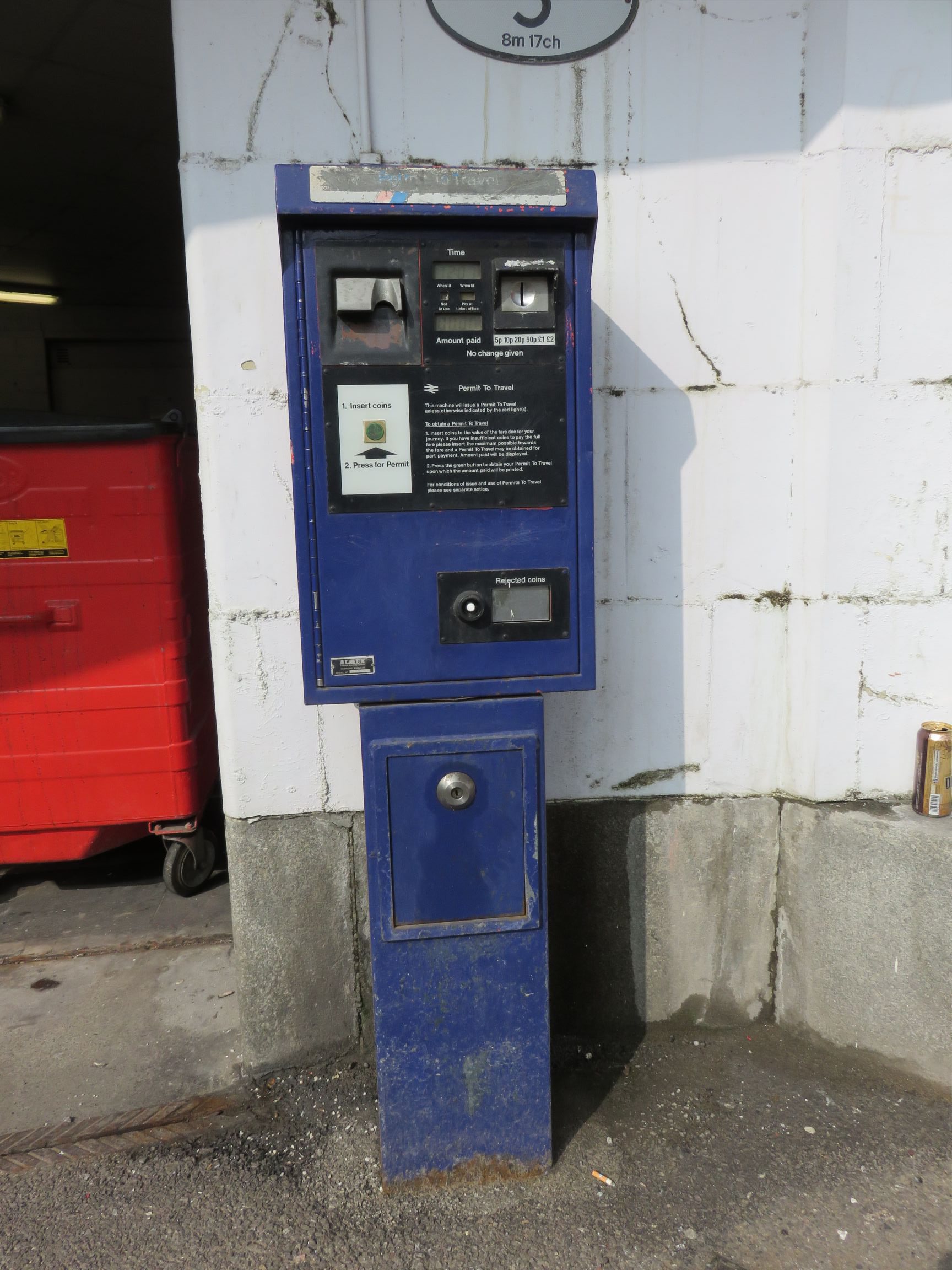 PERTIS machine at Wimbledon Chase railway station.