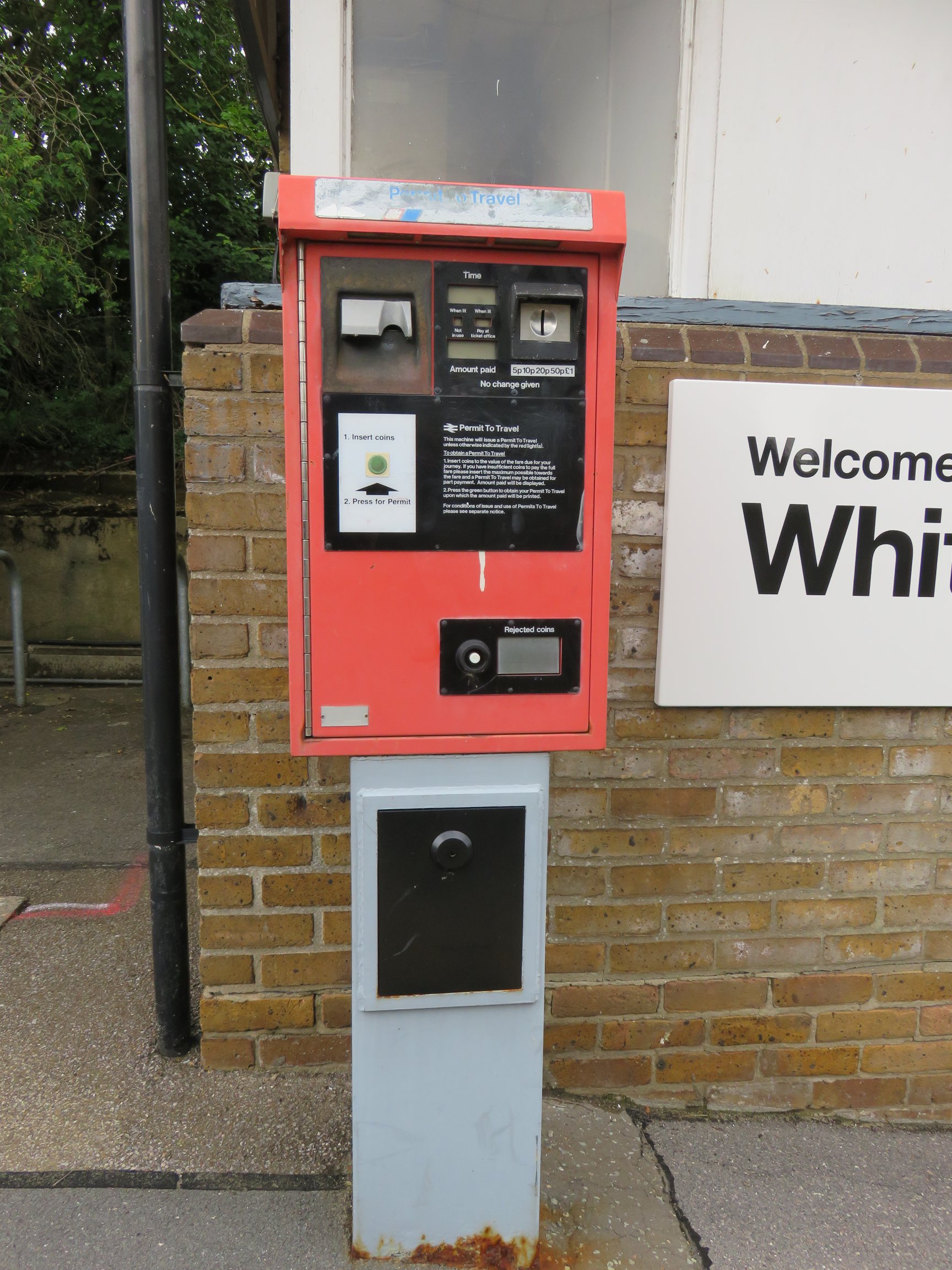 PERTIS machine at White Notley railway station.