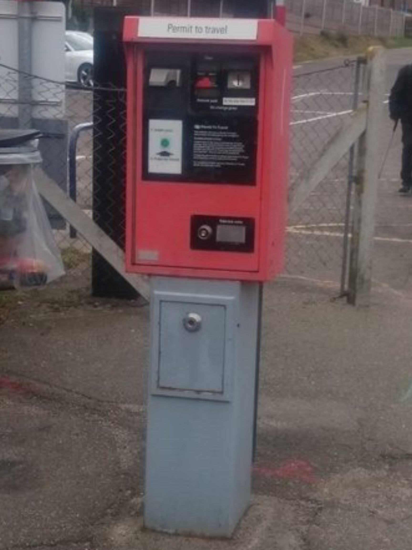 PERTIS machine at Wrabness railway station.